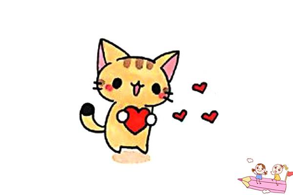 可爱的小猫漫画简笔画