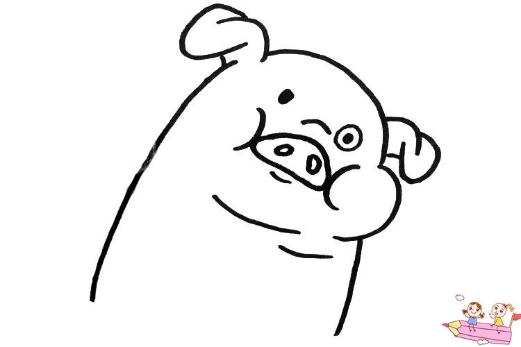 简易猪画