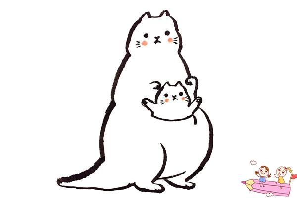 胖猫简笔画图片大全