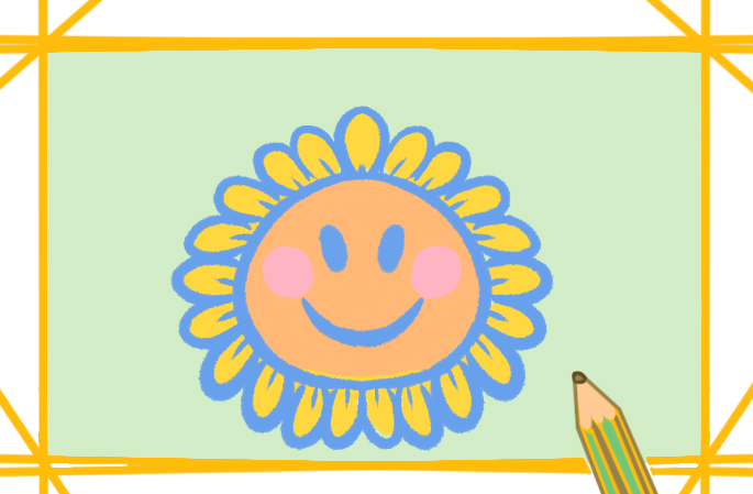 儿童向日葵美术画