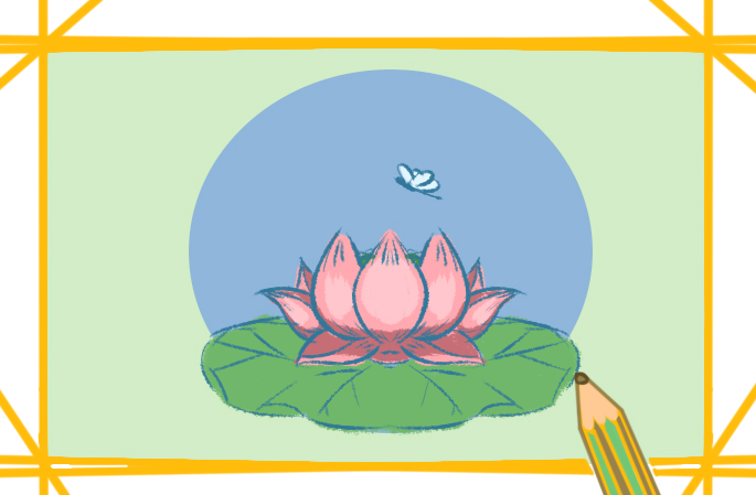 儿童荷花画简笔画