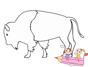 幼儿简笔画水牛