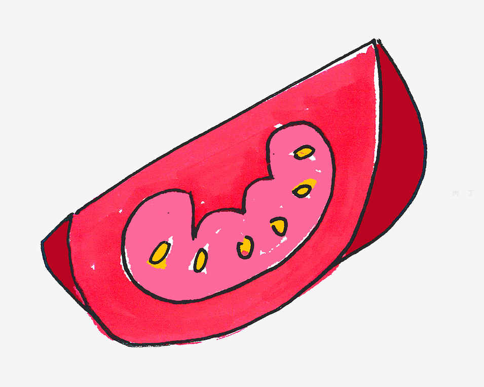 切开的小西红柿怎么画