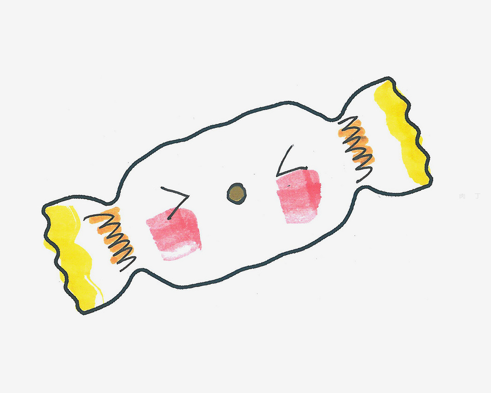 卡通简笔画糖果的画法