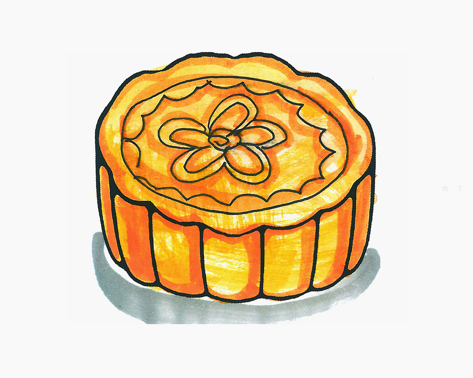可爱简笔画中秋月饼怎么画步骤图