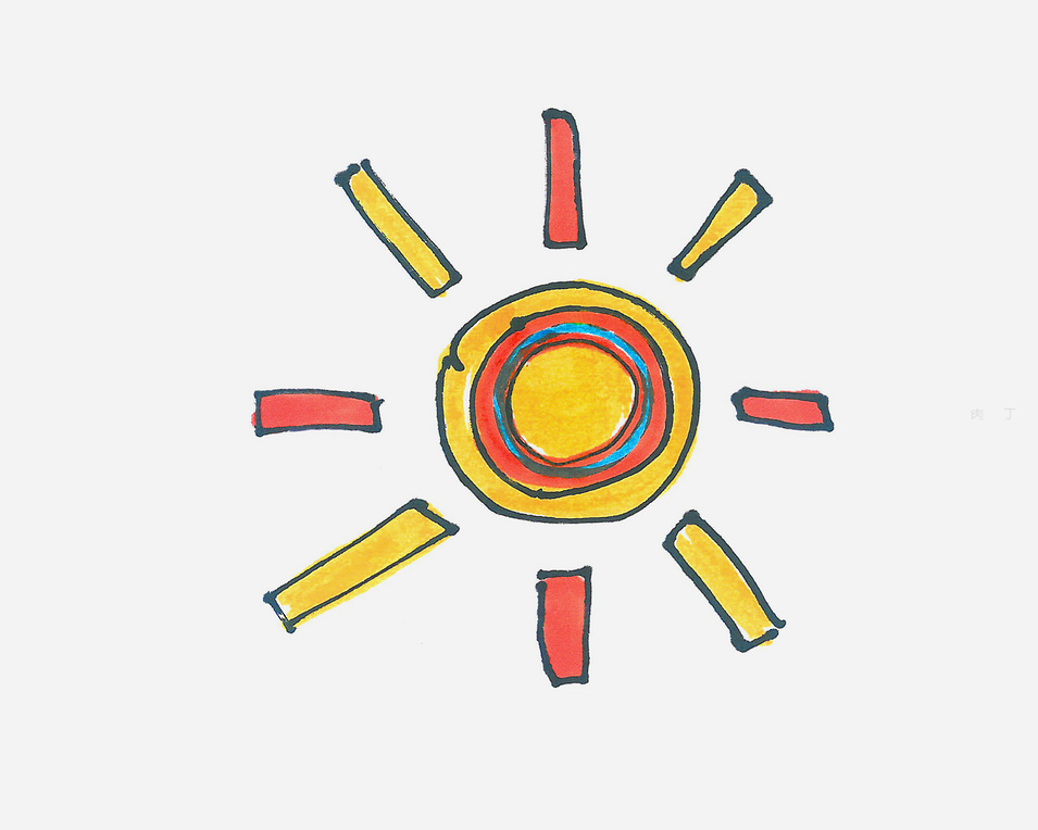 超萌可爱太阳简笔画