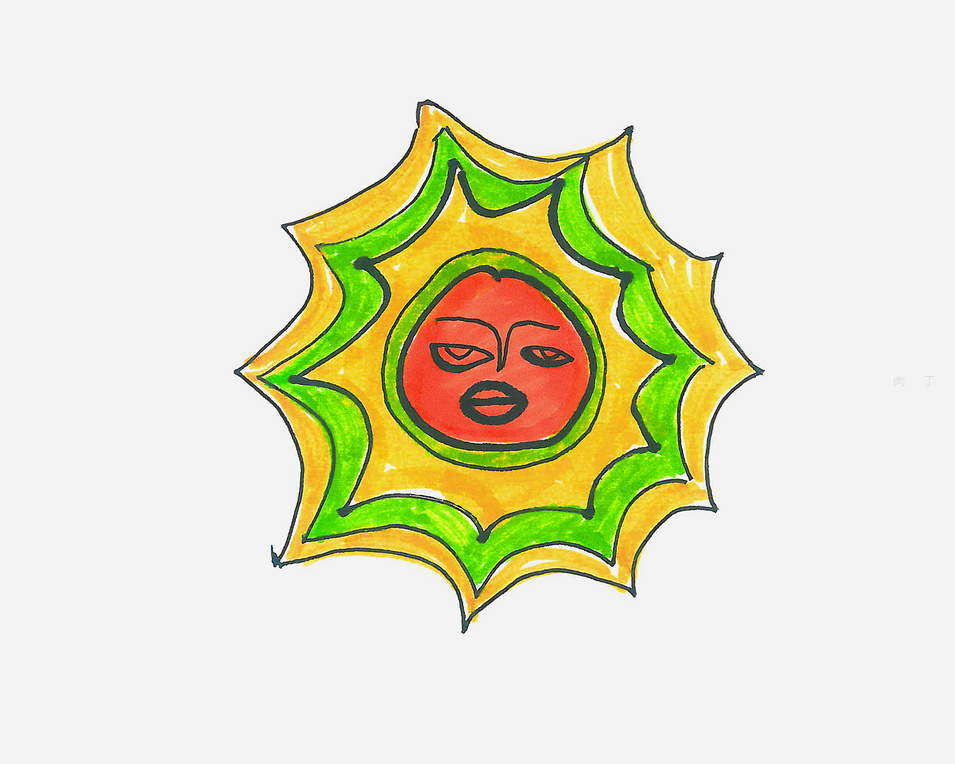 萌萌哒小太阳简笔画