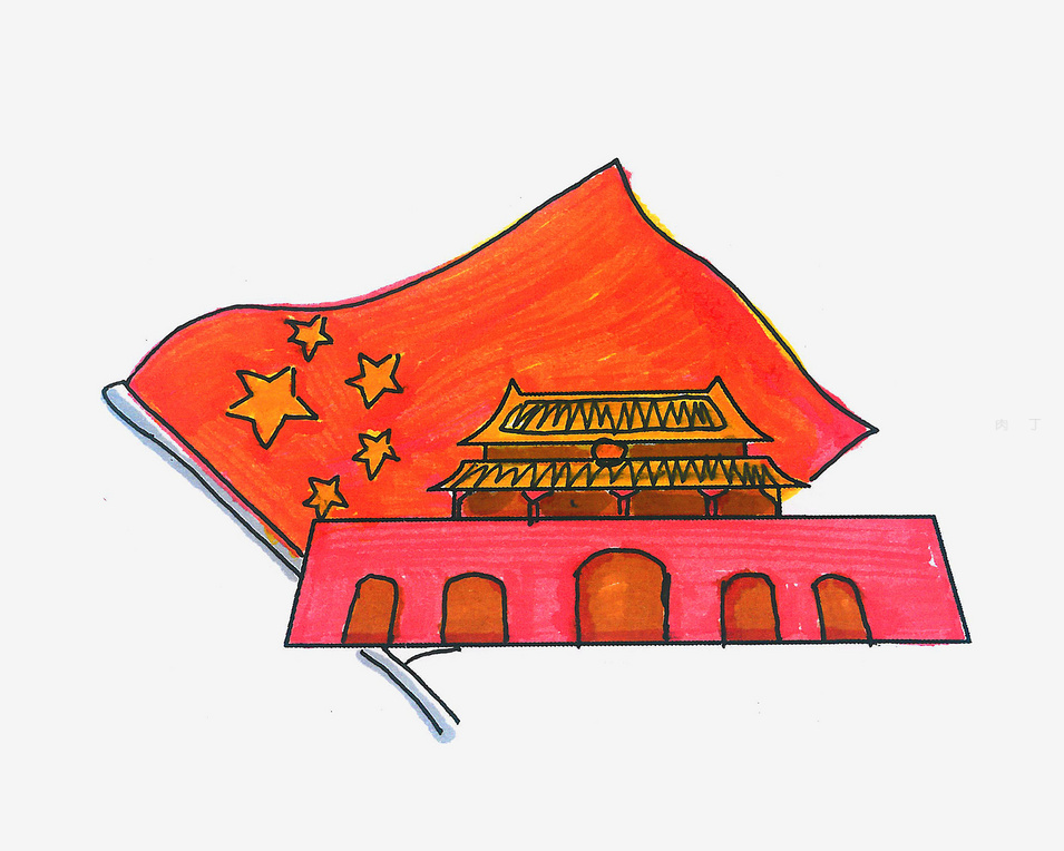 小天安门怎么画简单又好看