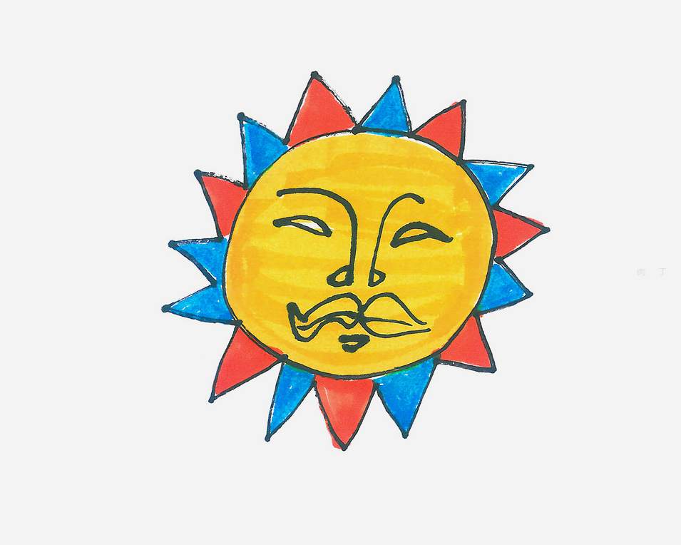 小太阳怎么画最简单