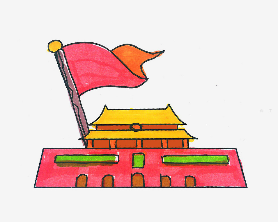 北京天安怎样画简单