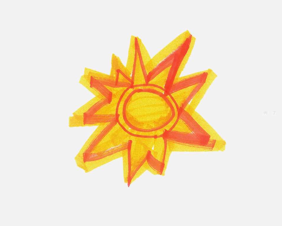 儿童画画太阳怎么画