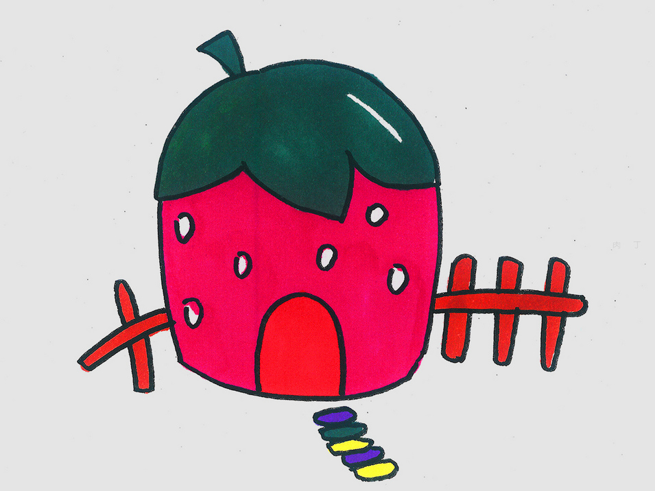 草莓小屋的画法