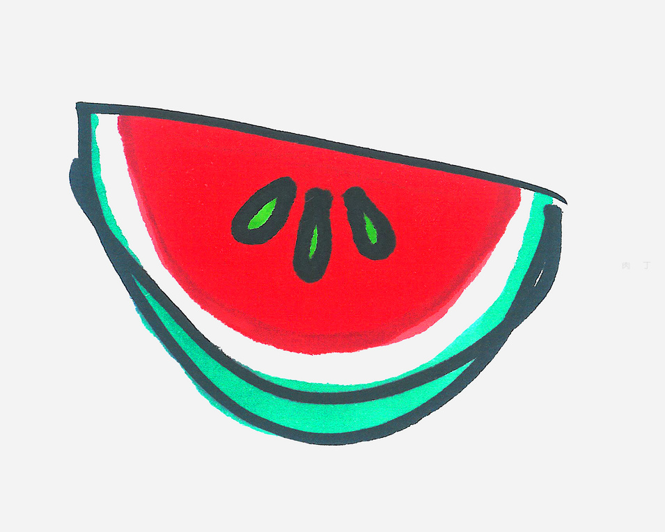 怎样画西瓜简单画法