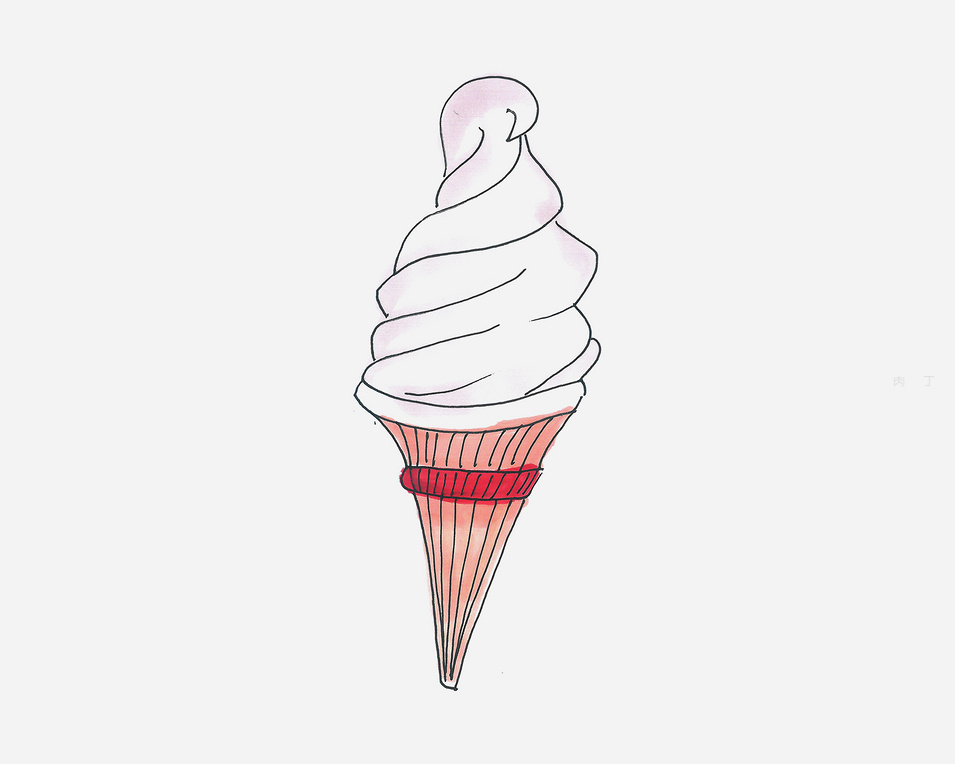 儿童简单冰淇淋画