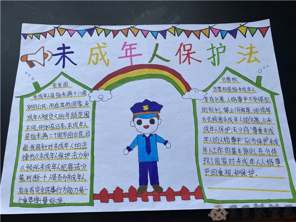 未成年保护手抄报简单又漂亮