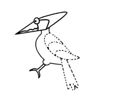 简单啄木鸟简笔画图片大全