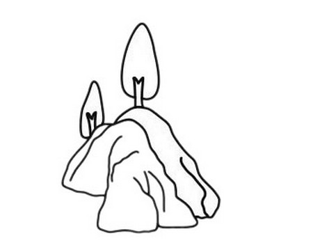 怎样画大山简单又漂亮