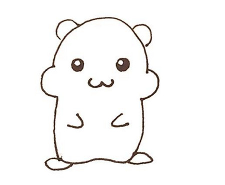 超萌小仓鼠简笔画大全