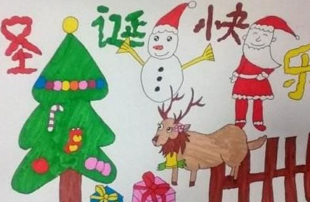 有关圣诞节的简笔画绘画图片