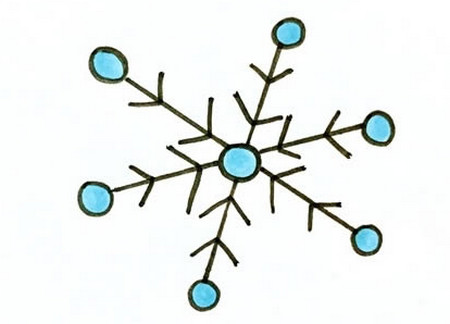 一步一步教雪花简笔画