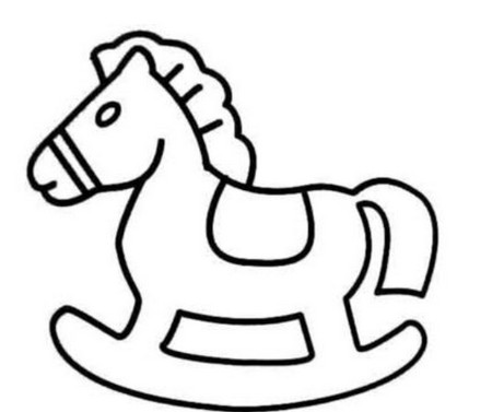 幼儿园木马的简笔画图片