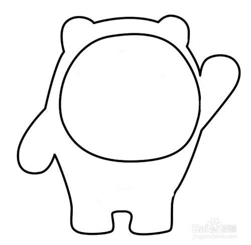 冰墩墩的样子简笔画怎么画