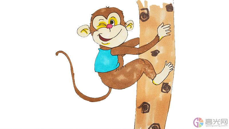 一只猴子怎么画简单又好看