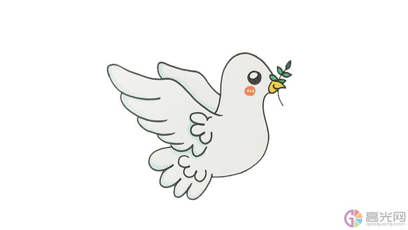 鸽子简笔画 简单漂亮飞起来的