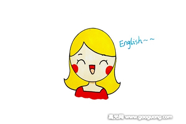 画一个简单漂亮的老师英语
