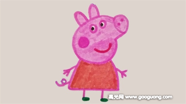 怎样画小猪佩奇简笔画