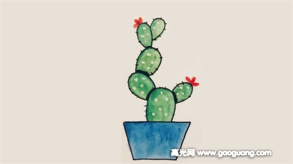 仙人球的画法简笔画