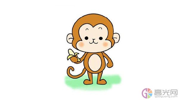 怎么画猴子的简笔画步骤