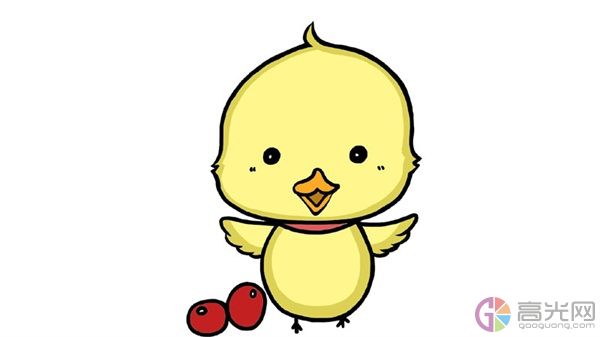 小鸡的简笔画画法步骤图