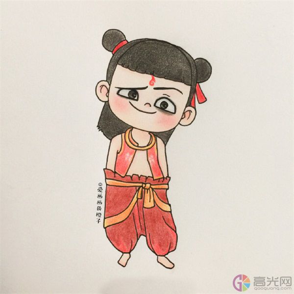 画哪吒之魔童降世的哪吒怎么画