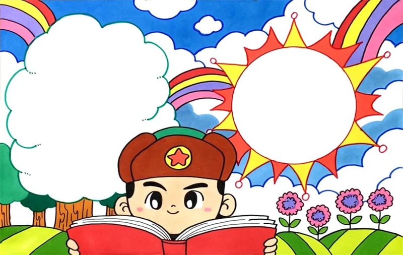 学雷锋好榜样手抄报怎么画