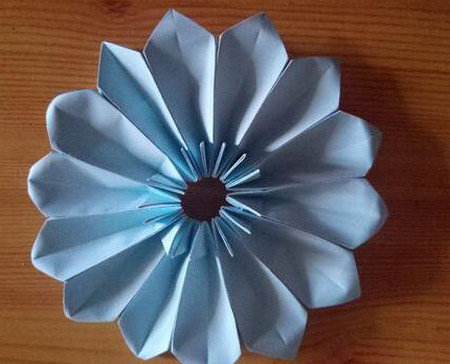 菊花折纸花步骤图解法