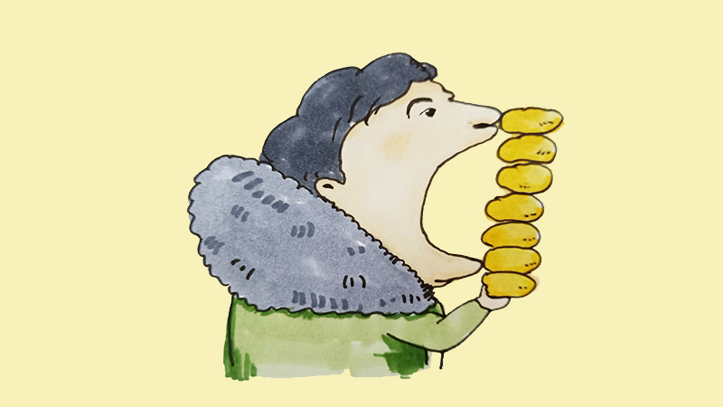 简单画王思聪吃热狗怎么画
