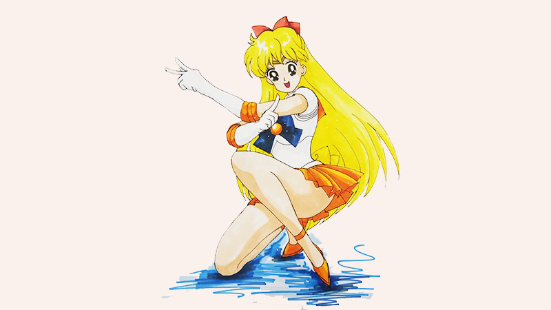 美少女战士爱野美奈子简笔画怎么画