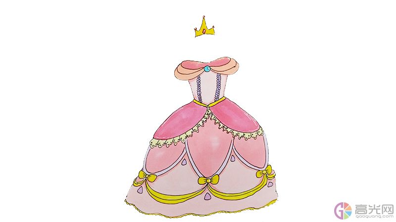 很难的公主裙怎么画