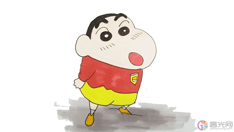 可爱蜡笔小新简笔画彩色