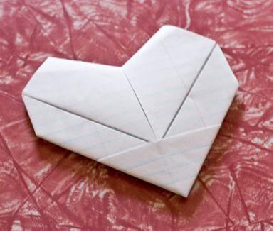 简单的心形折纸怎么折