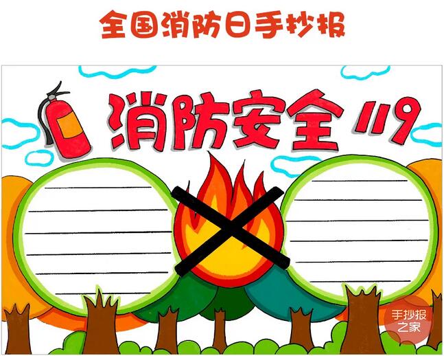 消防安全手抄报教程安全第一名