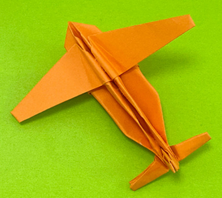 正方形纸飞机的折法简单