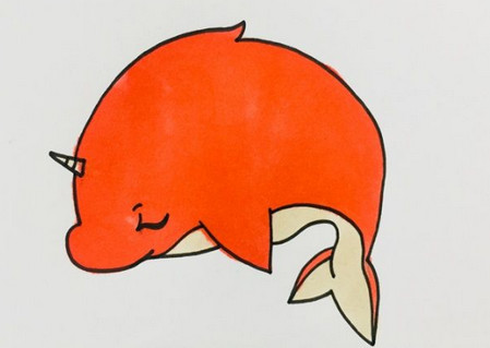 大鱼海棠鲲彩铅简笔画