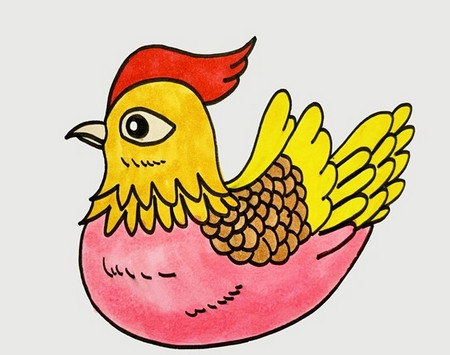 漂亮的鸳鸯简笔画画教程