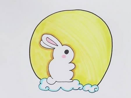 画玉兔的简笔画教程