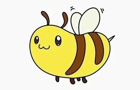 胖乎乎卡通蜜蜂怎么画