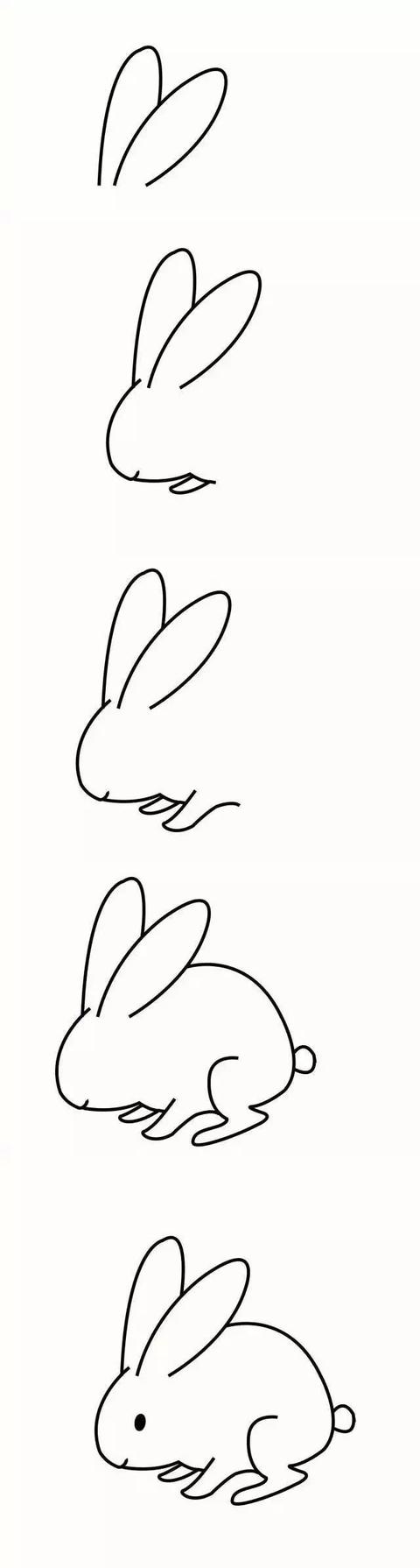 超级简单的兔子简笔画