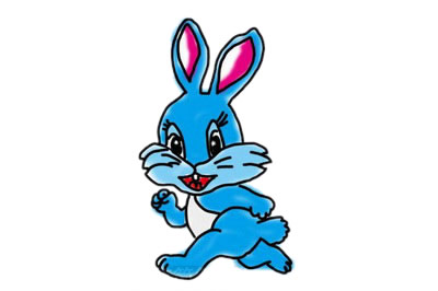 在跑步的兔子怎么画简笔画