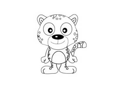 简单又可爱的小豹子怎么画